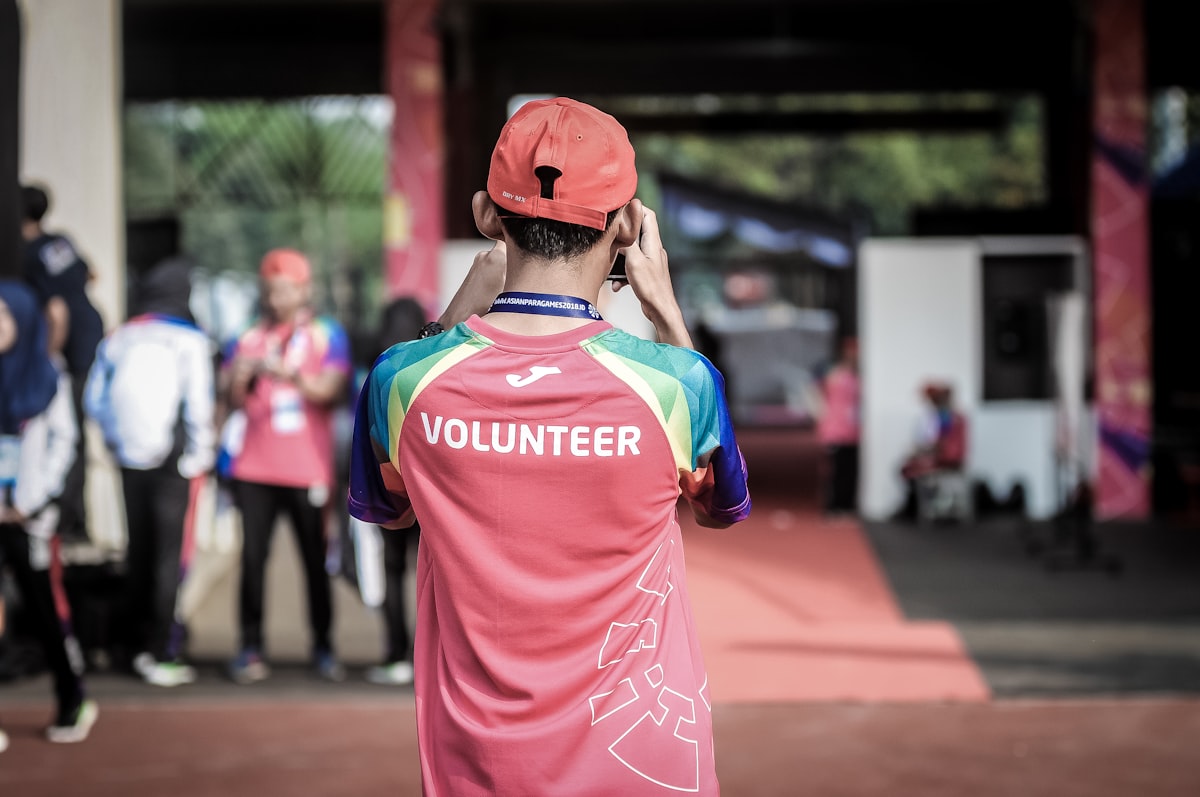 Volunteers supporting a community fundraiser